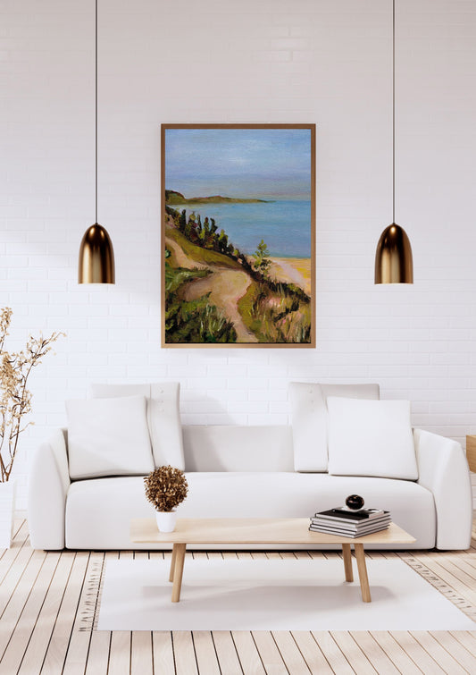 "Alone Time" Michigan Beach Art Print, Fine Art Wall Decor