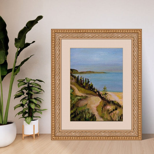 "Alone Time" Michigan Beach Art Print, Fine Art Wall Decor