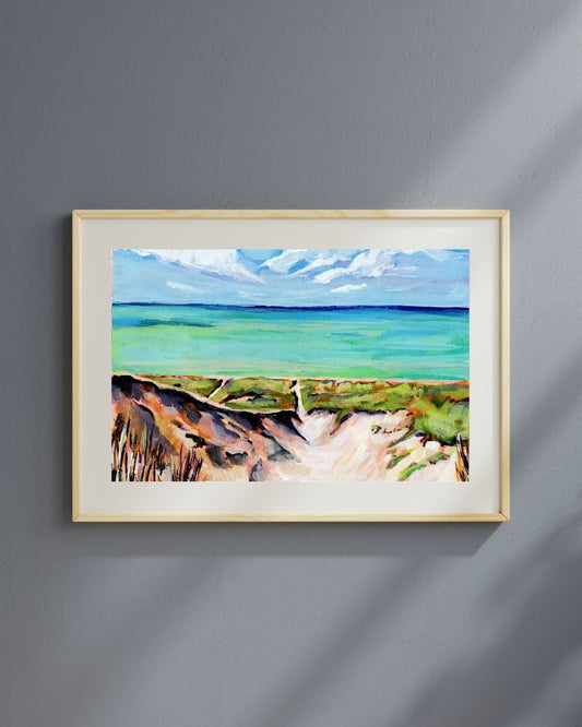 "Playground" Michigan Beach Art Print, Summer Shoreline Wall Decor