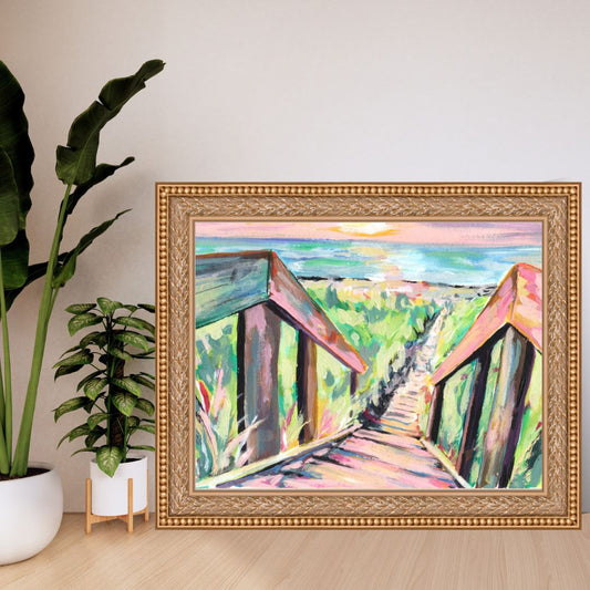 "Through Her Eyes" Michigan Beach Art Print, Lakeshore Wall Art