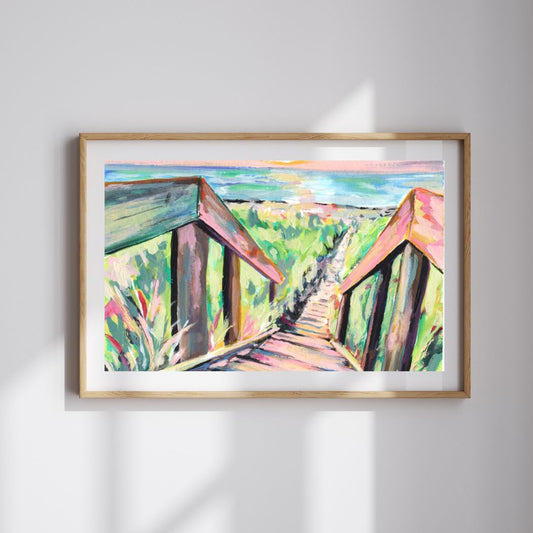 "Through Her Eyes" Michigan Beach Art Print, Lakeshore Wall Art